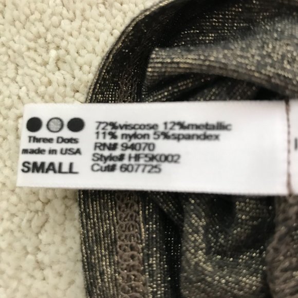 Three Dots Sundress, Size S. Black / gold. Like new. - Picture 5 of 7